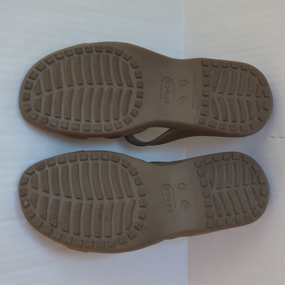 Crocs Meleen Twist Lightweight Summer Sandals 8 Taupe - Picture 16 of 16
